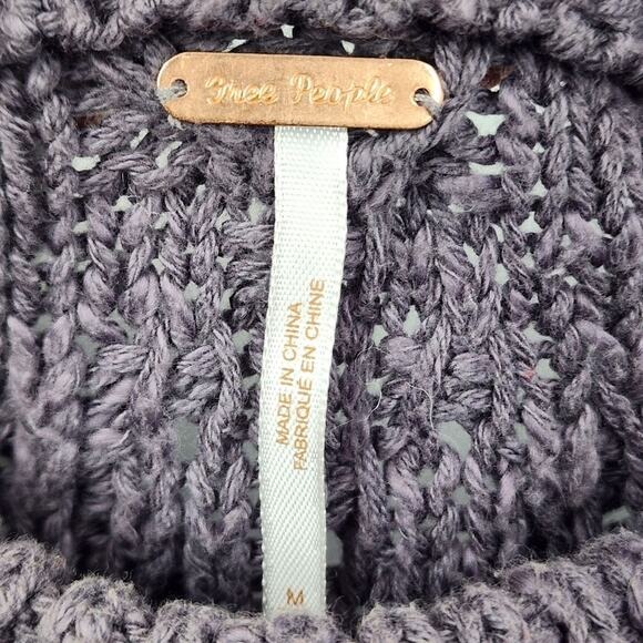 Free People Gray Cable Knit Sweater - Picture 6 of 8